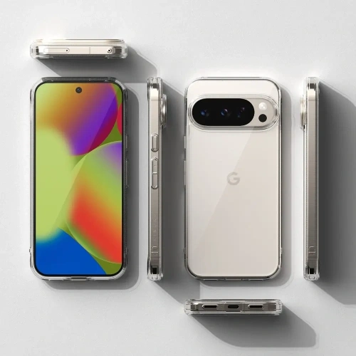 Etui Ringke Fusion zamontowane na telefonie Google Pixel 10, stylowy wygląd.