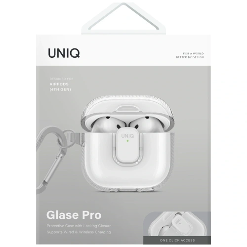 Zbliżenie na etui UNIQ Glase Pro, ukazujące jego elastyczny materiał TPU.