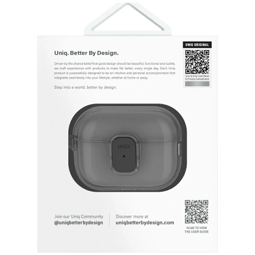 Stylowe etui UNIQ Glase Pro w różowym odcieniu, doskonałe dla miłośników Apple AirPods Pro 2.