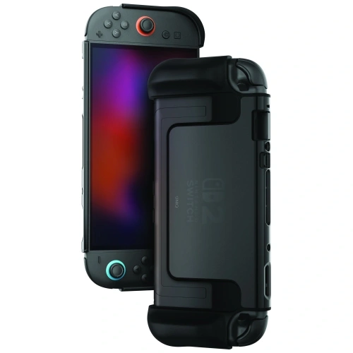 Etui UNIQ Hybrid Bytearmor w kolorze czarnym, idealne do ochrony Nintendo Switch.