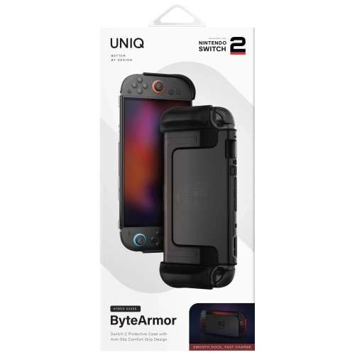 Etui UNIQ Hybrid Bytearmor na tle kolorowego tła, podkreślające jego elegancję.
