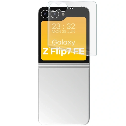 Aplikacja folii matowej na ekranie Samsung Galaxy Z Flip7 FE, pokazująca idealne dopasowanie.