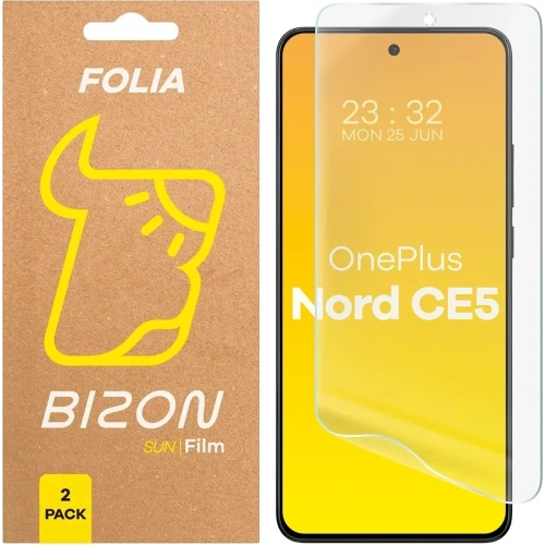 Folia matowa Bizon Glass Film Sun Duo na telefon OnePlus Nord CE5 5G w zestawie 2 sztuk.