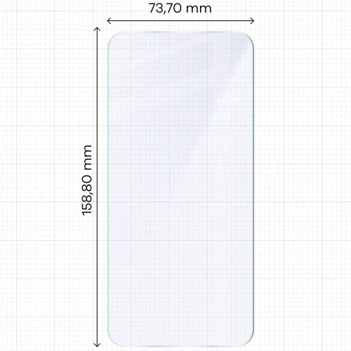 Zbliżenie na szkło hybrydowe Bizon Glass Mule, idealne dla Xiaomi POCO F7.