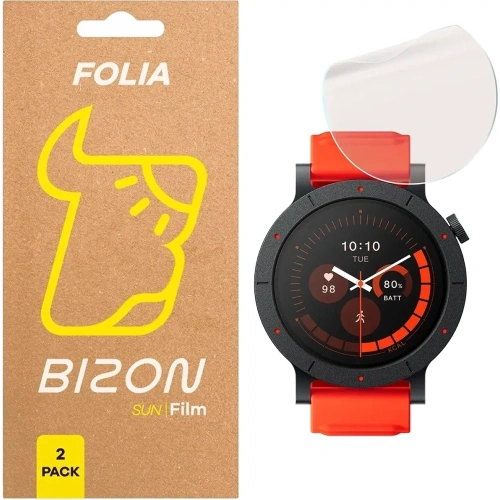 Folia matowa Bizon Glass Watch Film Sun Duo do Nothing CMF Watch 3 Pro w zestawie 2 sztuk.