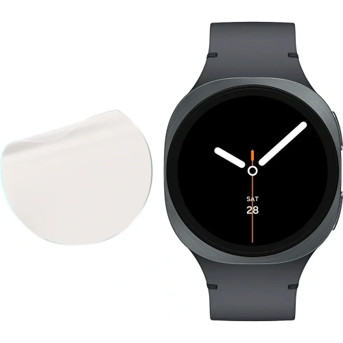 Aplikacja folii matowej Bizon Glass na ekran zegarka Samsung Galaxy Watch 8.
