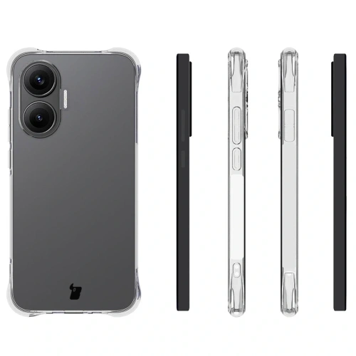 Etui Bizon Case Salpa na telefonie Xiaomi POCO F7, doskonałe dopasowanie.