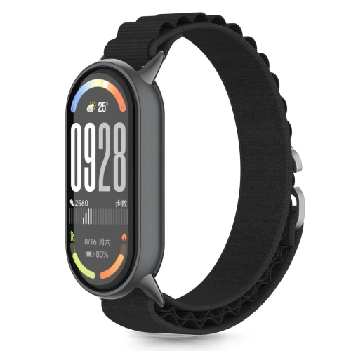Pasek Tech-Protect Nylon Pro w kolorze czarnym, idealny do Xiaomi Smart Band 8, 9 i 10.