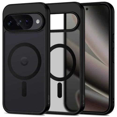 Etui Tech-Protect MagMat MagSafe w kolorze matowej czerni, idealne do Google Pixel 10 i 10 Pro.