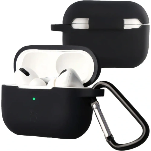 Silikonowe etui Bizon Case w kolorze czarnym, idealne do Apple AirPods Pro 2