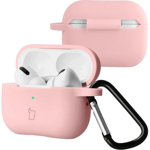 Silikonowe etui Bizon Case w jasnoróżowym kolorze dla Apple AirPods Pro 2