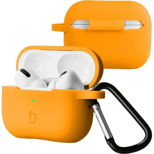 Silikonowe etui Bizon Case w kolorze marchewkowym dla Apple AirPods Pro 2