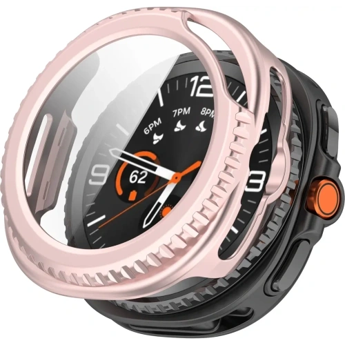 Etui Bizon Case+Glass dla Samsung Galaxy Watch 8 Classic w stylowym ujęciu