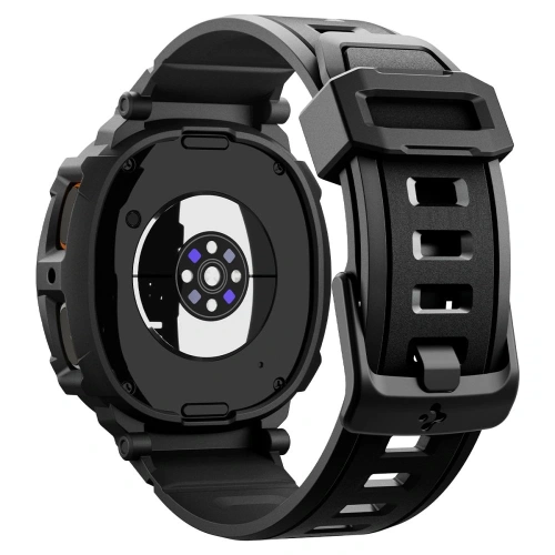 Etui Spigen zamontowane na Samsung Galaxy Watch 8 44mm, podkreślające jego elegancję