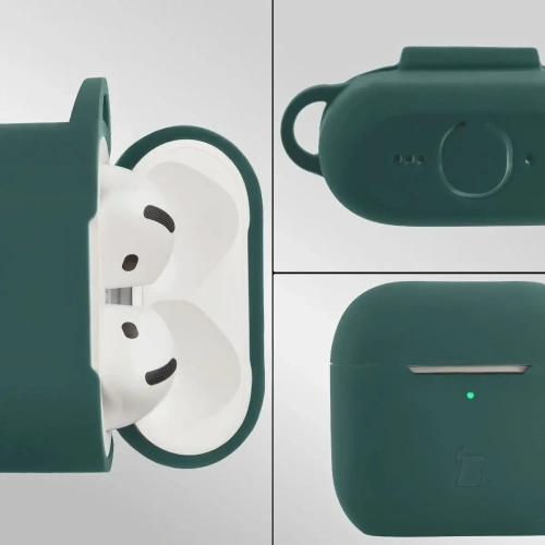 Etui Bizon Case z karabińczykiem, wygodne do noszenia słuchawek Apple AirPods 4.