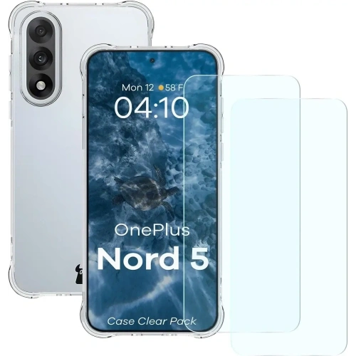 Elastyczne etui Bizon Case Clear Pack dla OnePlus Nord 5 w przezroczystym kolorze.