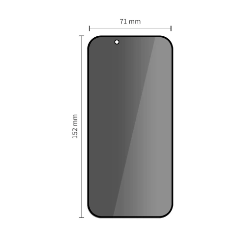 Zestaw dwóch sztuk szkła prywatyzującego do Apple iPhone 17.