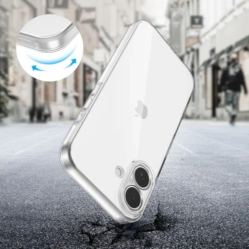 Etui Tech-Protect FlexAir zamontowane na Apple iPhone 17, idealnie dopasowane do telefonu.