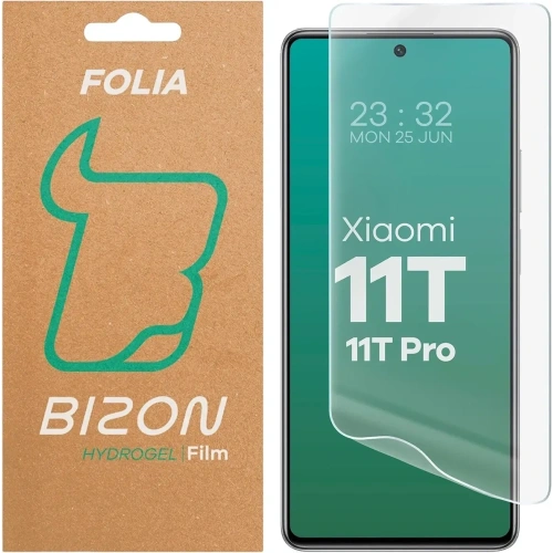 Folia hydrożelowa Bizon Glass Hydrogel Front na ekran Xiaomi 11T 5G w idealnym dopasowaniu do telefonu.