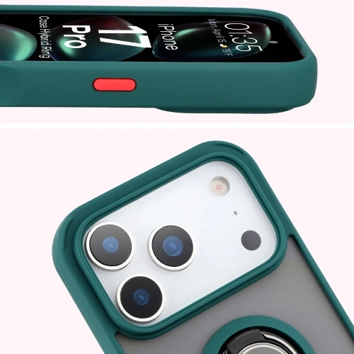 Widok etui Bizon Case z bliska, ukazujący hybrydowy materiał i detale wykończenia.