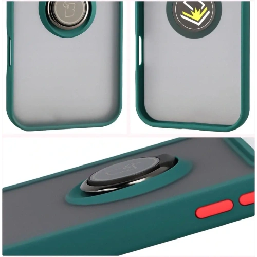 Widok z boku etui Bizon Case Hybrid Ring, ukazujący materiał hybrydowy