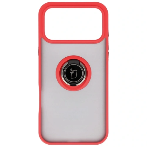 Zbliżenie na etui Bizon Case z uchwytem na palec, idealne do iPhone 17 Pro Max