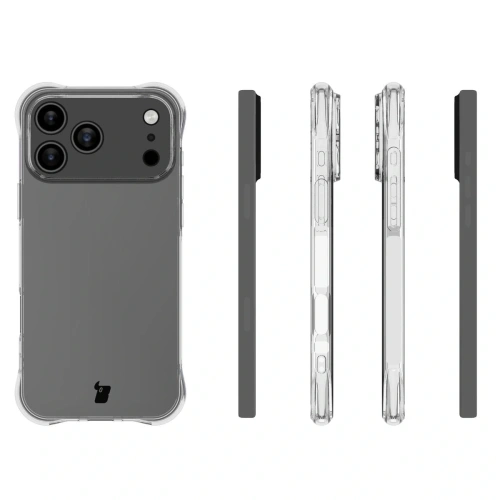 Etui Bizon Case Salpa na tle naturalnym, podkreślające przezroczysty materiał.