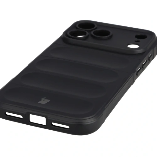 Etui Bizon Case Tur zamontowane na Apple iPhone 17 Pro Max w miejskim otoczeniu