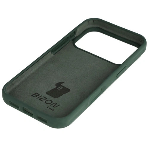 Widok etui Bizon Soft Case z boku, ukazujący precyzyjne wycięcia na porty.