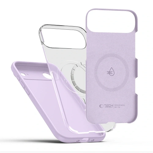 Zbliżenie na etui Tech-Protect, pokazujące hybrydowy materiał i wycięcia na porty.