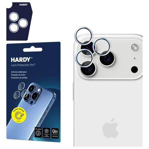 Ochrona na obiektyw aparatu 3MK HARDY Lens Protection Pro w srebrnym kolorze