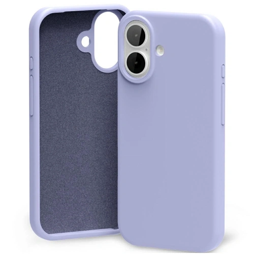 Etui Mercury Silicone w lawendowej szarości, idealnie dopasowane do Apple iPhone 17, wykonane z wysokiej jakości silikonu.