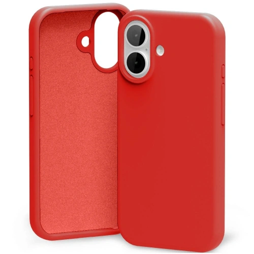 Etui Mercury Silicone w kolorze czerwonym, idealnie dopasowane do Apple iPhone 17, z eleganckim wykończeniem.