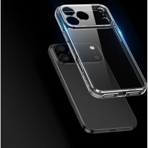 Etui Dux Ducis Clin na iPhone 17 Pro, prezentujące przezroczysty design.