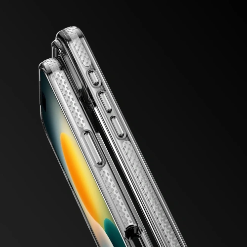 Zestawienie etui Dux Ducis Clin z telefonem Apple iPhone 17 Pro.