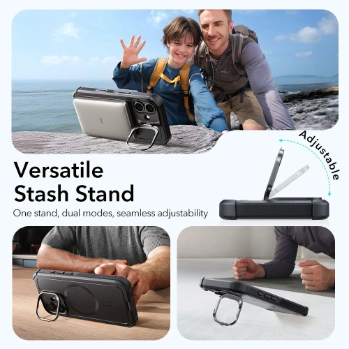 Etui ESR Cyber Kickstand z funkcją podstawki, idealne do oglądania.