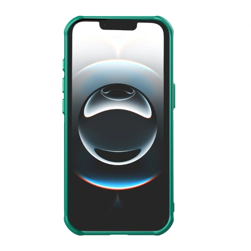 Etui na iPhone 16e w zielonym kolorze, zapewniające stylowy wygląd.