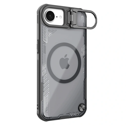 Etui Nillkin Iceblade Prop Magnetic w kolorze czarnym, idealnie dopasowane do Apple iPhone 16e.