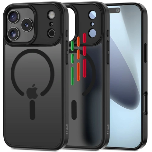 Etui Tech-Protect Magmat Xt 4-set MagSafe w kolorze matte black, idealne do Apple iPhone 17 Pro