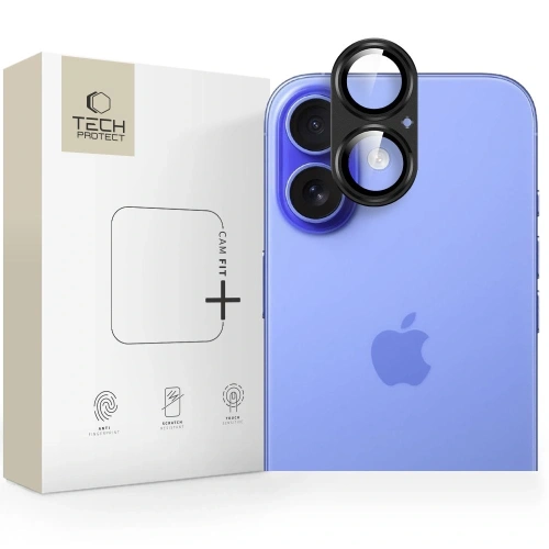 Osłona aparatu Tech-Protect Camfull Fit+ do Apple iPhone 17 w kolorze czarnym, idealna do ochrony obiektywu.