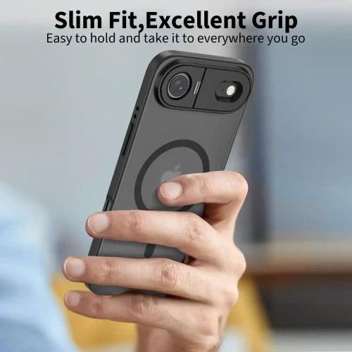 Etui Tech-Protect w użyciu, stabilnie trzymające telefon w pozycji poziomej.