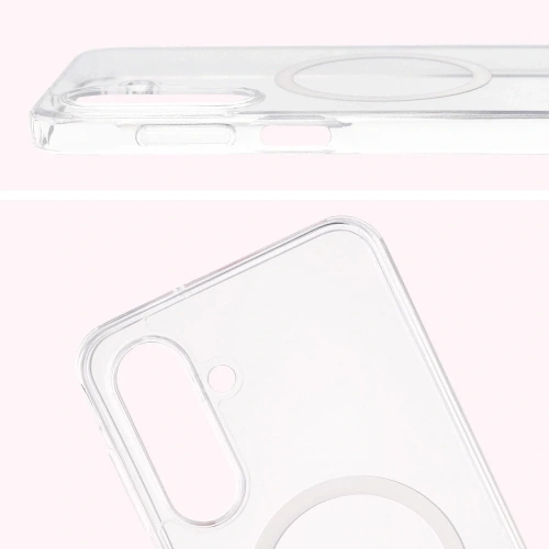 Etui Bizon Case CrystalO zamontowane na telefonie Samsung Galaxy A17 5G