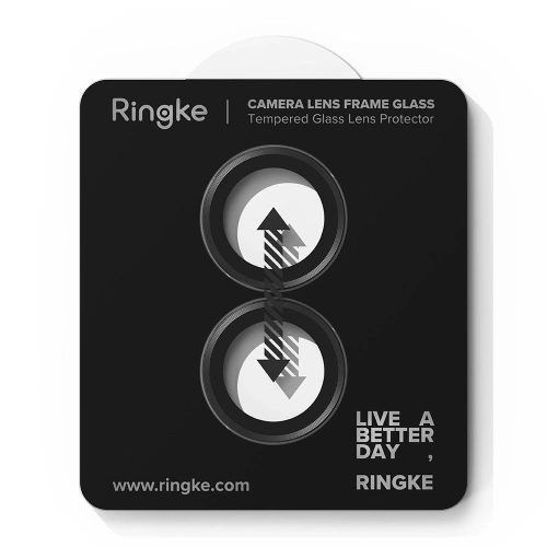 Opakowanie nakładki Ringke Camera Frame Protector, prezentujące zestaw do aplikacji.