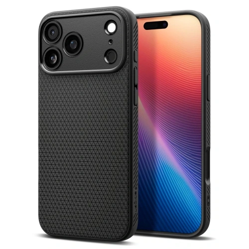 Etui Spigen Liquid Air w kolorze matte black, idealne do Apple iPhone 17 Pro