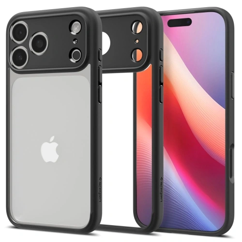 Etui Spigen Ultra Hybrid w kolorze matte black, idealne do Apple iPhone 17 Pro