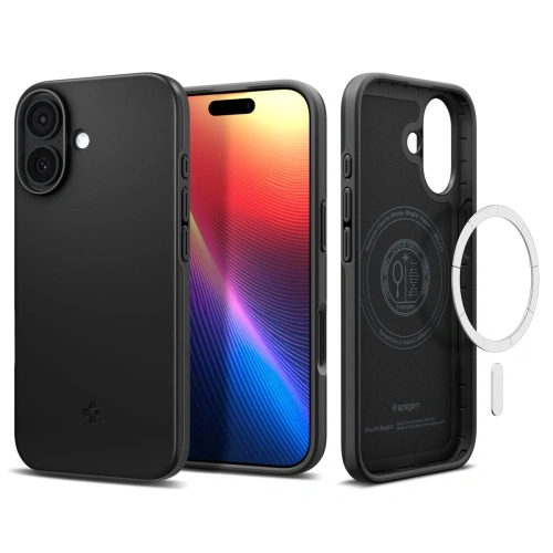 Etui Spigen Thin Fit MagSafe na tle minimalistycznym, podkreślające elegancki design