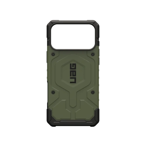 Etui UAG zamontowane na iPhone 17 Pro Max, prezentujące nowoczesny design i funkcjonalność.