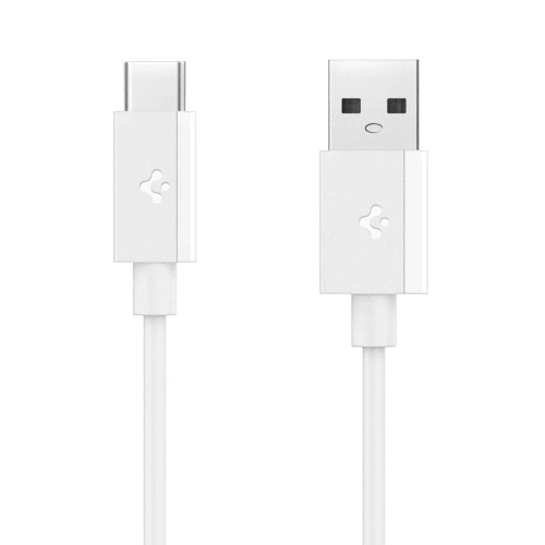 Kabel Spigen EB6010AC w kolorze białym, idealny do szybkiego ładowania urządzeń.