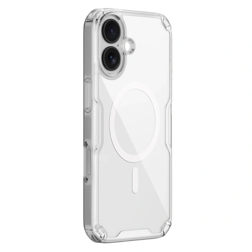 Etui Nillkin zamontowane na Apple iPhone 17, prezentujące jego elegancki wygląd.