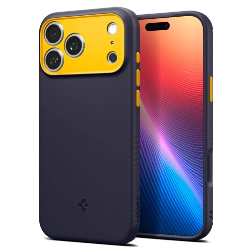 Zbliżenie na etui Spigen Nano Pop, ukazujące teksturę poliuretanu PU.